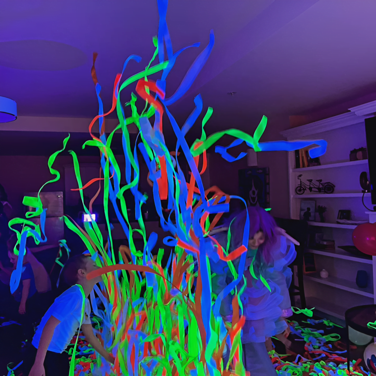 Neon disco kids birthday party in Halifax