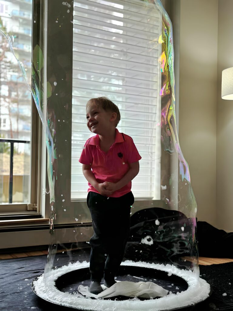 kids inside a bubble idea for kids birthday party in halifax