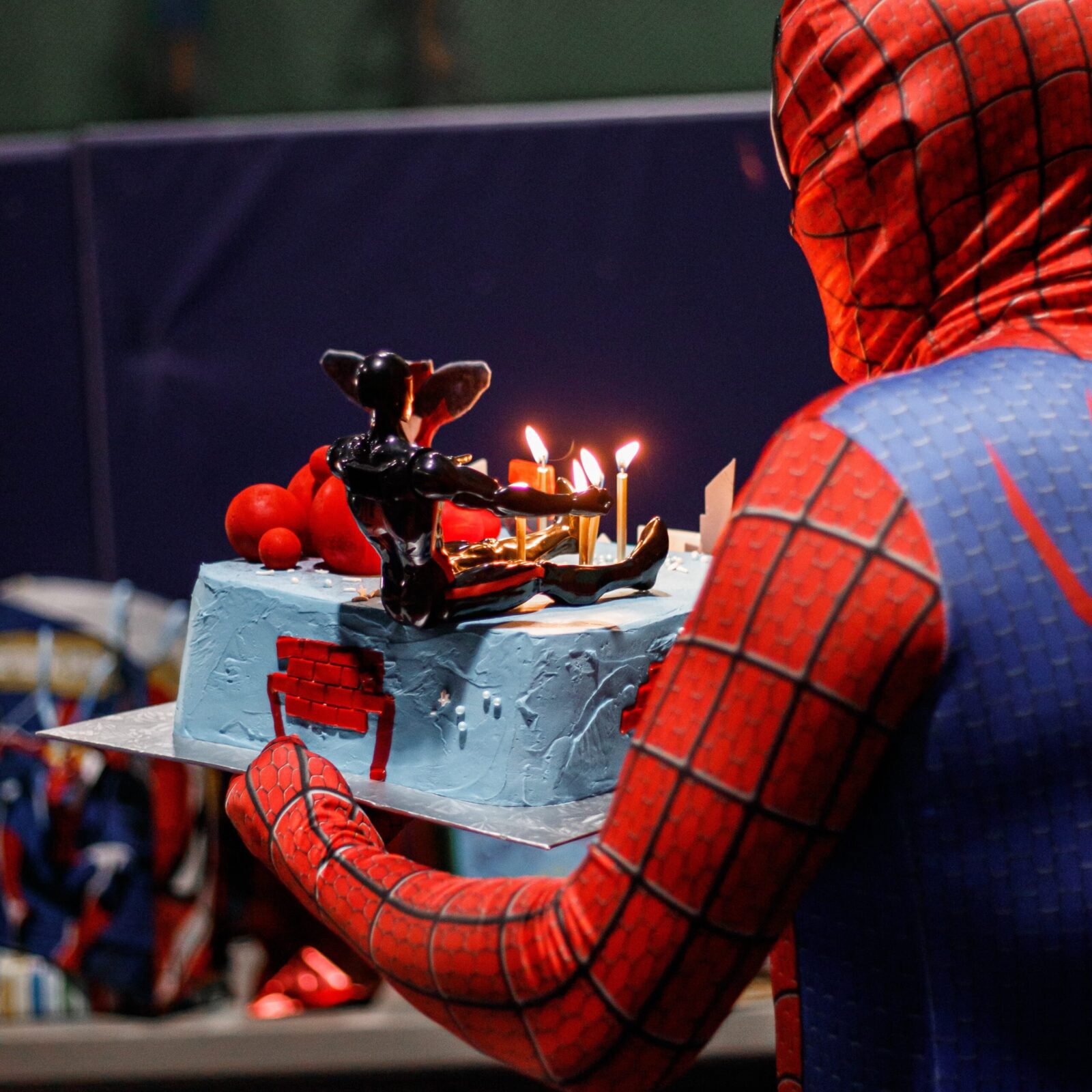 Spider man with cake in Halifax