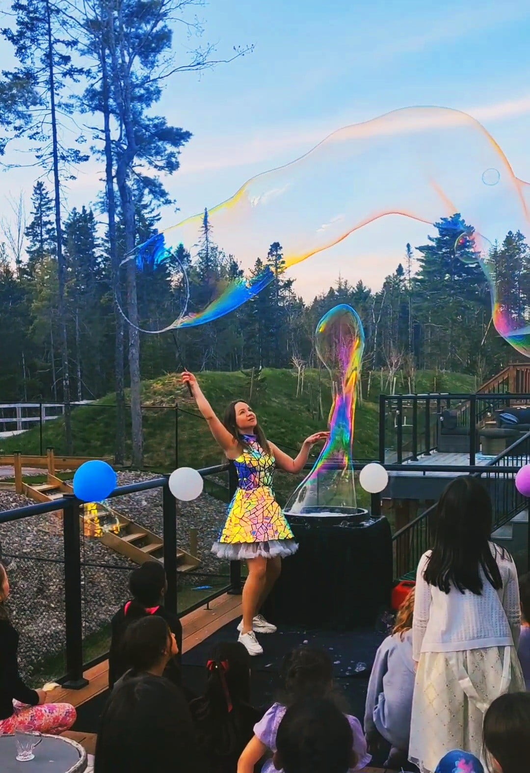 Big bubbles show outside in Halifax