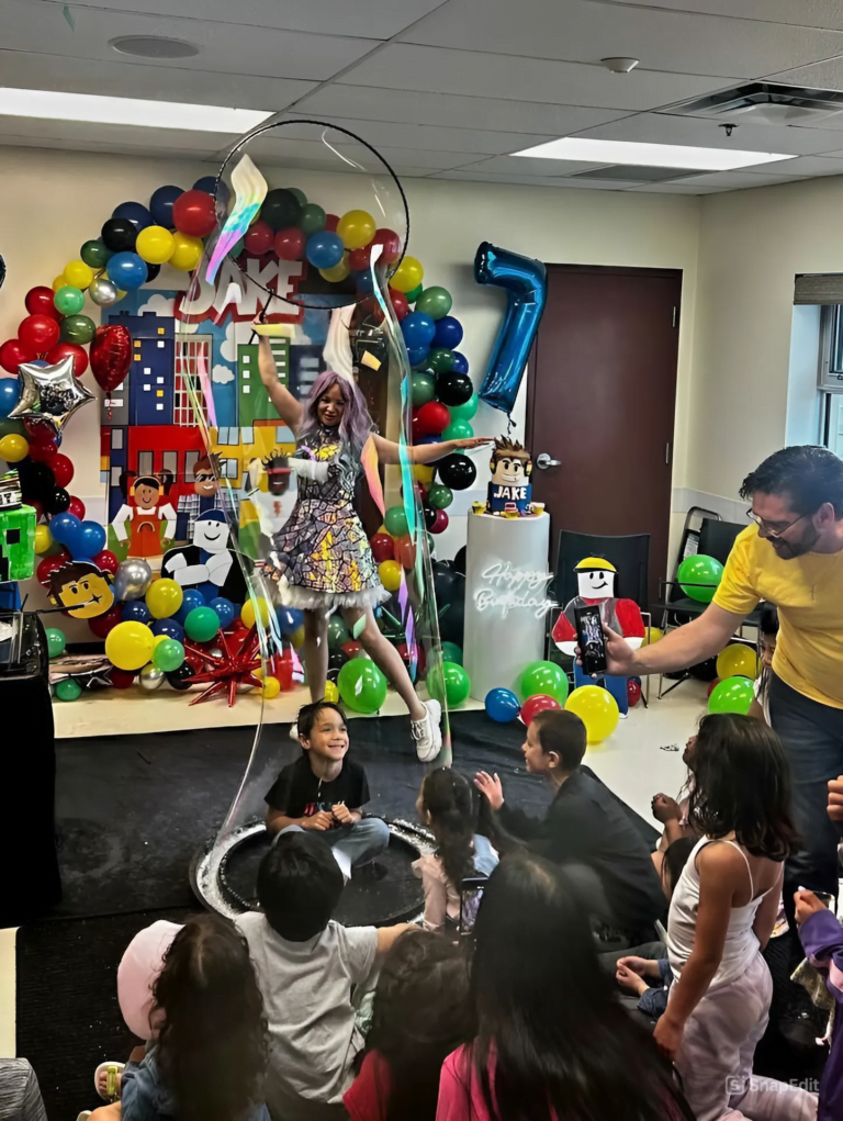 kids birthday party in halifax child inside the bubble in Halifax