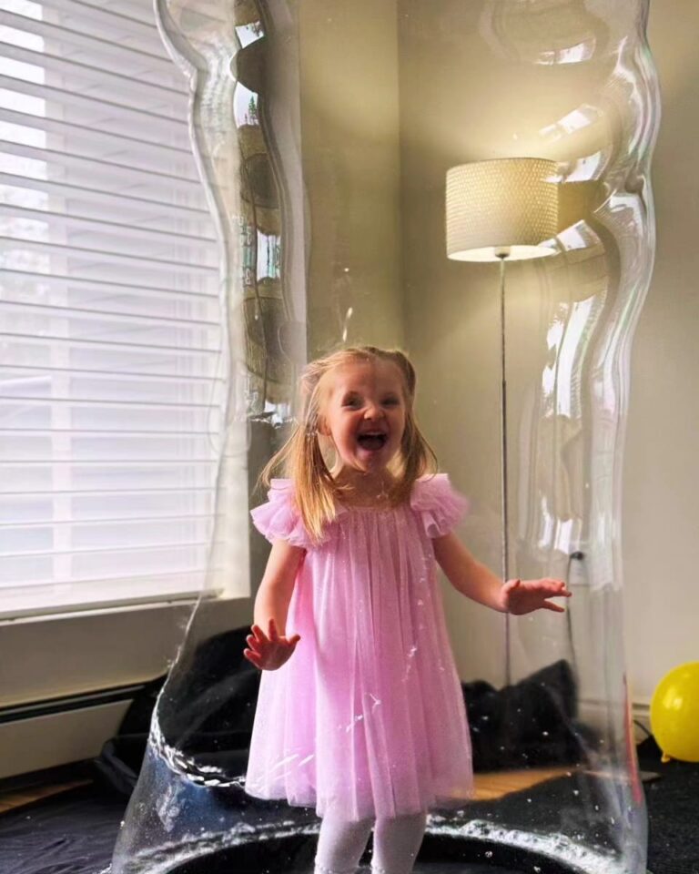 kids inside the bubble. Kids birthday party in Halifax