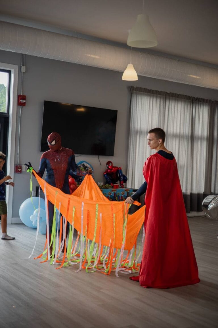 Kids party halifax Spiderman and Superman