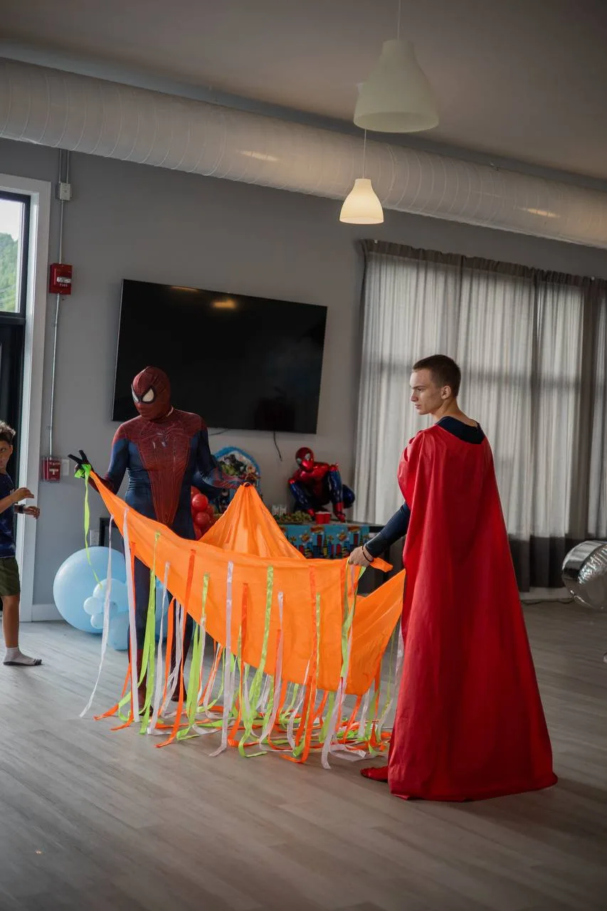 Kids party halifax Spiderman and Superman